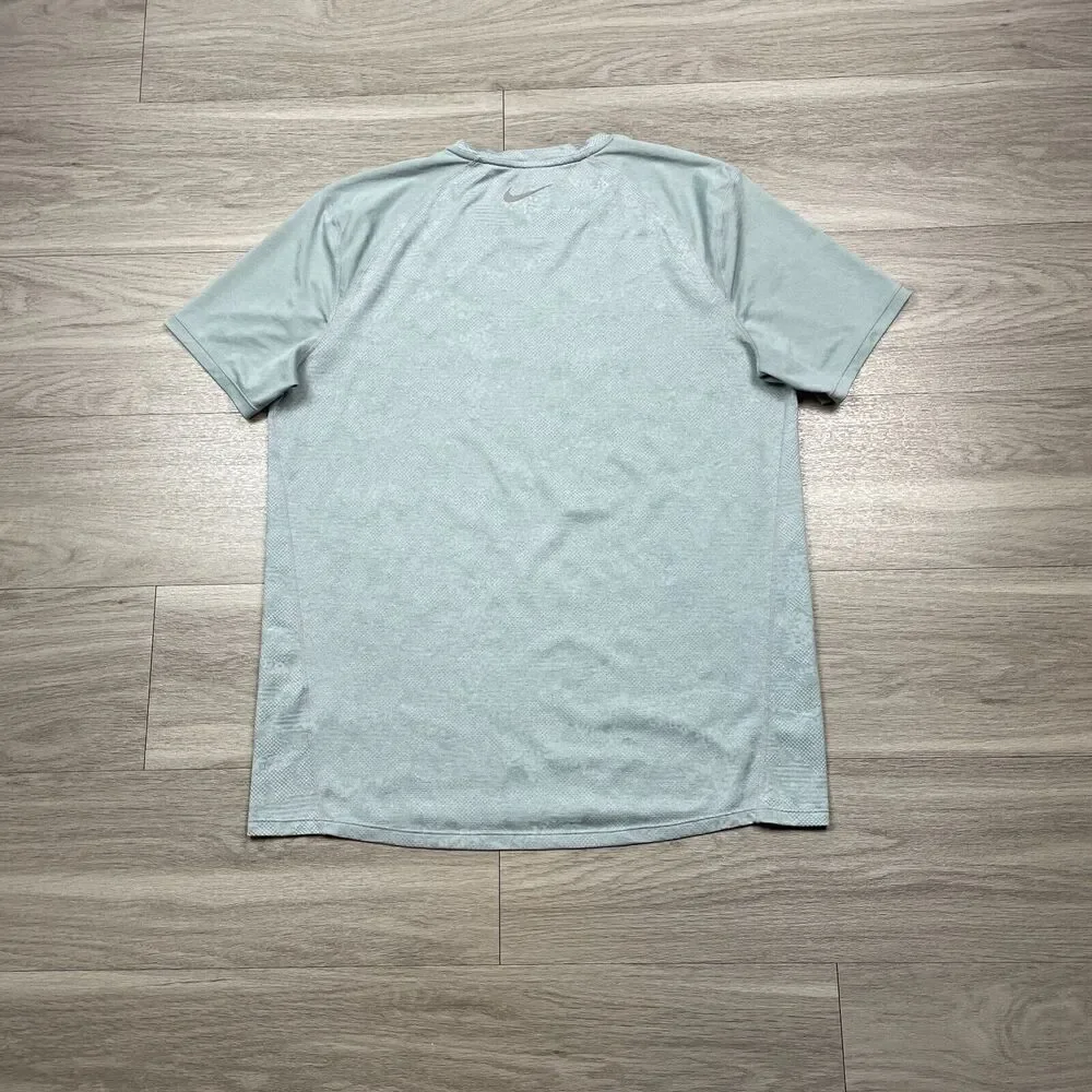 Nike Shirt Mens Large Green Running Active Training Dri Fit